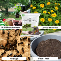 Potting Mix Soil for Fertilizer for Plants Garden Soil for Plants Less All Purpose Ready to use Potting Mix Made with vermicompost/Neem Cake/Potash/River Sand/Bone Meal