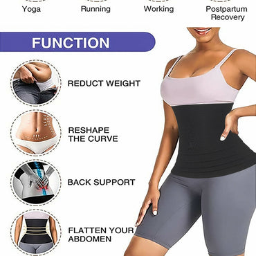 Waist Belt Elastic Band Weight Loss Flat Belly Belt Body Shaper Abdominal Belt After Delivery for Tummy Reduction Tummy Wrap Waist Trainer Shapewear