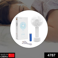 4787 Portable Handheld Fan used in summers in all kinds of places including household and offices etc. DeoDap