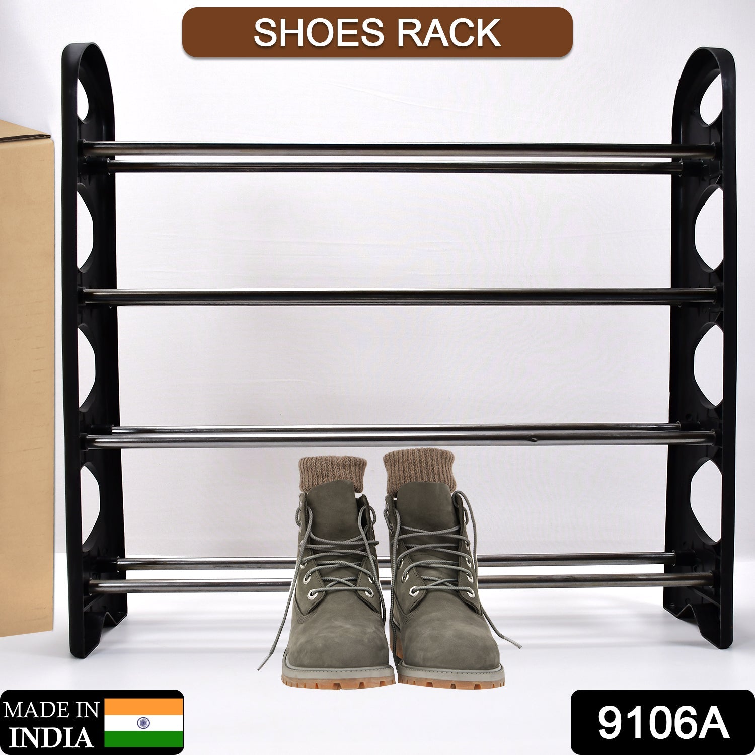 9106A Simple Shoe Rack Simple Practical Sufficient Capacity for Home , Chappal Stand DeoDap