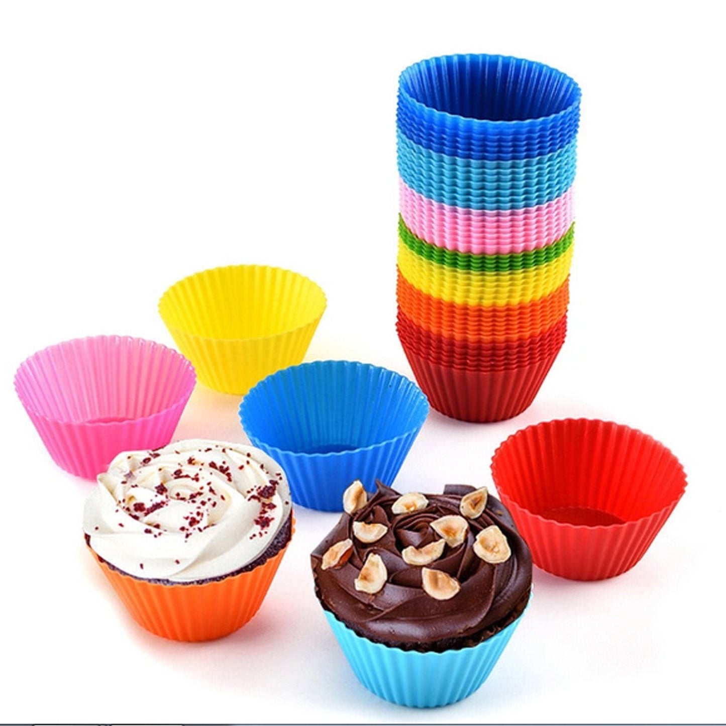 0797A Silicone cupcake Shaped Baking Mold Fondant Cake Tool Chocolate Candy Cookies Pastry Soap Moulds DeoDap