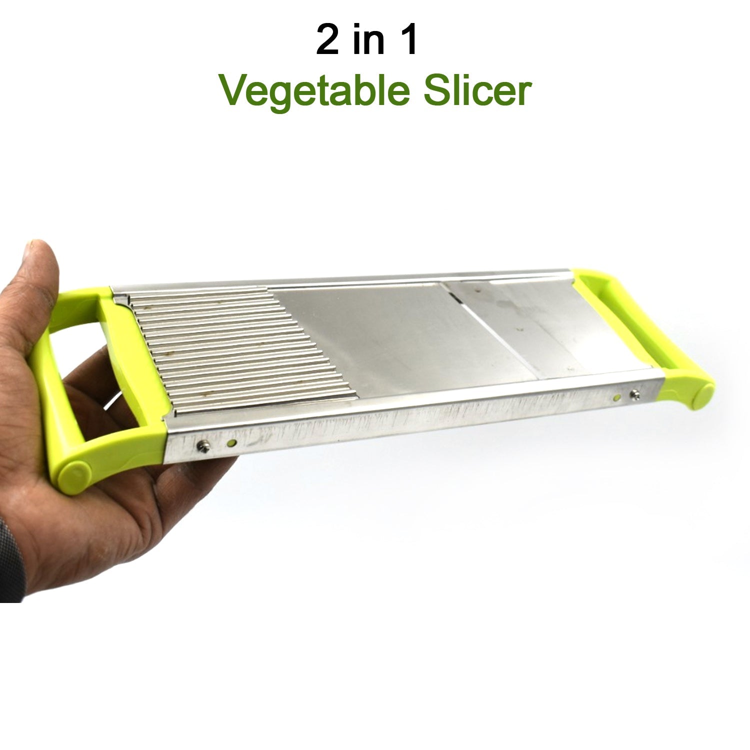 2688 2 in 1 Potato Slicer used in all kinds of household kitchen purposes for cutting and slicing of potatoes. DeoDap