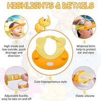 6641 Silicone Baby Shower Cap Bathing Baby Wash Hair Eye Ear Protector Hat for New Born Infants babies Baby Bath Cap Shower Protection For Eyes And Ear. DeoDap