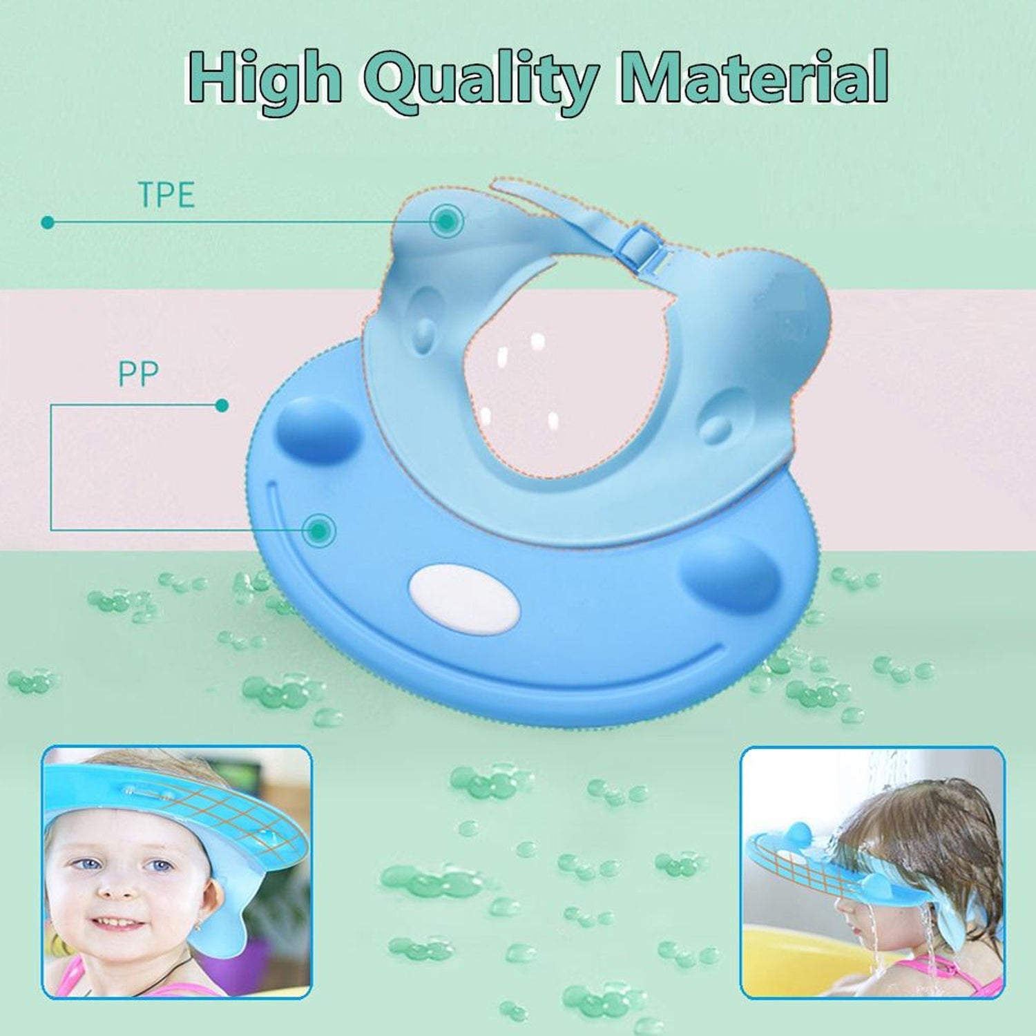 6641 Silicone Baby Shower Cap Bathing Baby Wash Hair Eye Ear Protector Hat for New Born Infants babies Baby Bath Cap Shower Protection For Eyes And Ear. DeoDap