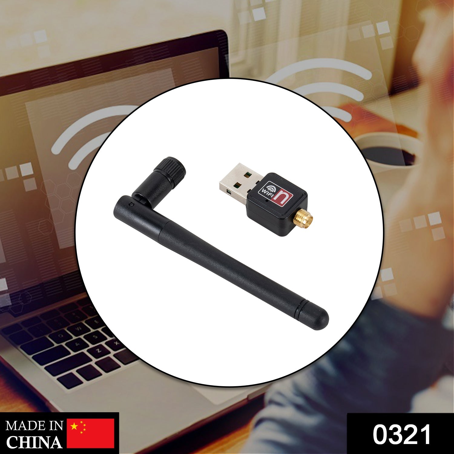 0321 USB Wifi Receiver used in all kinds of household and official places for daily use of internet purposes by types of people etc. DeoDap