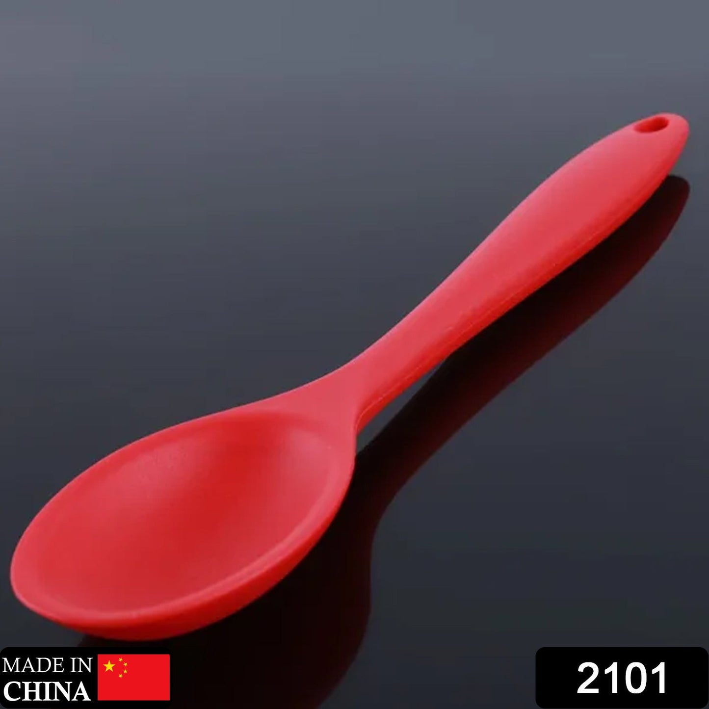 2101 Non-Stick Small Silicone Stainless Steel with Silicone Coating Spatula spoon. DeoDap