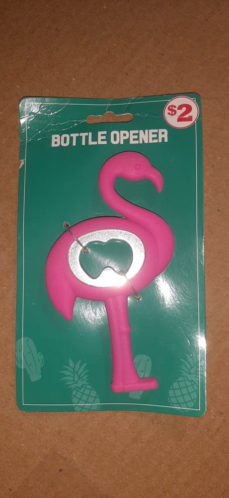 2747 Flamingo Novelty Bottle Opener - Ideal for Cocktail Parties - Made from Silicone and Stainless Steel DeoDap