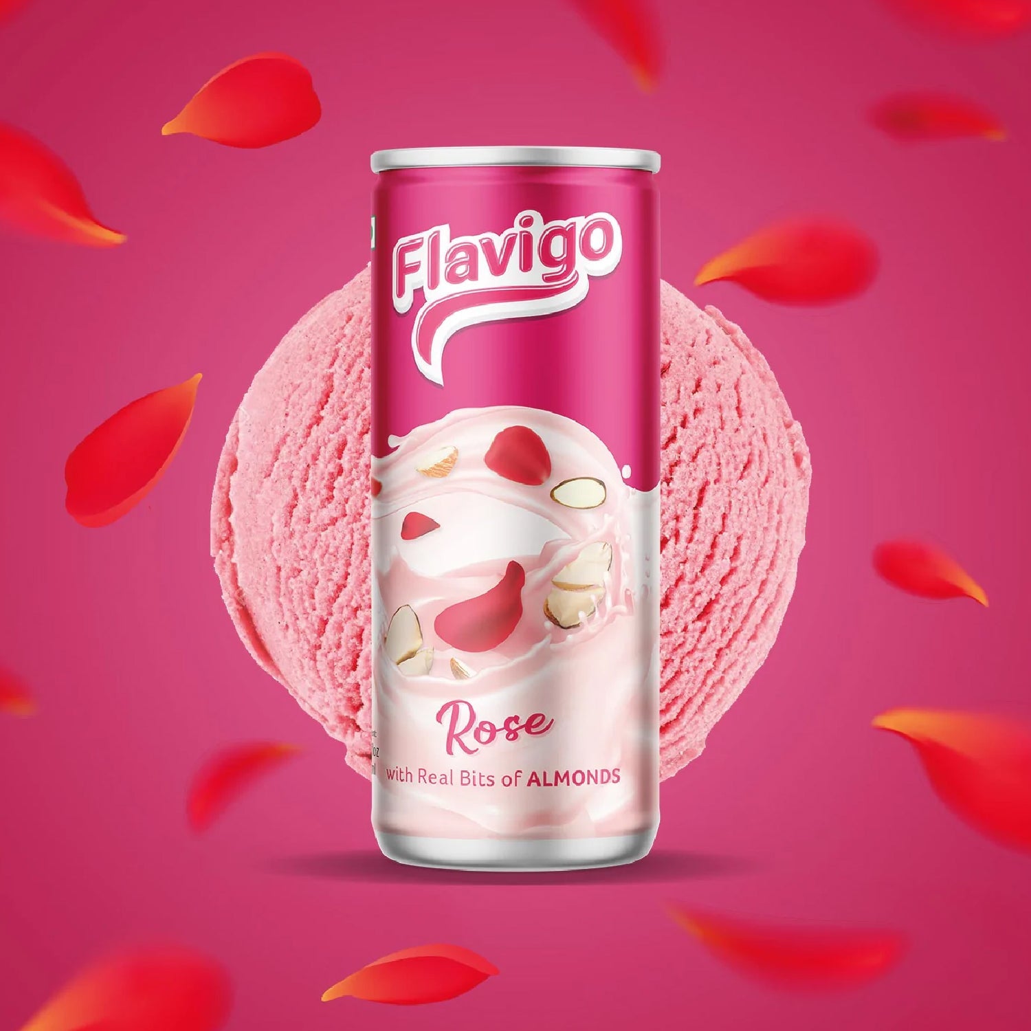 1012 Flavigo Rose Ice Cream Milkshake (180Ml) | Ice cream shakes DeoDap