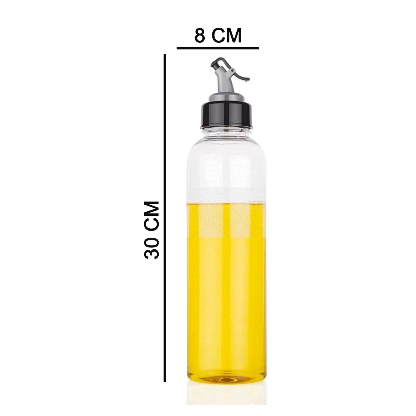 2288 1ltr Glass Oil Dispenser With Lid - Clear, Drip Free Spout, Controlled Use. DeoDap