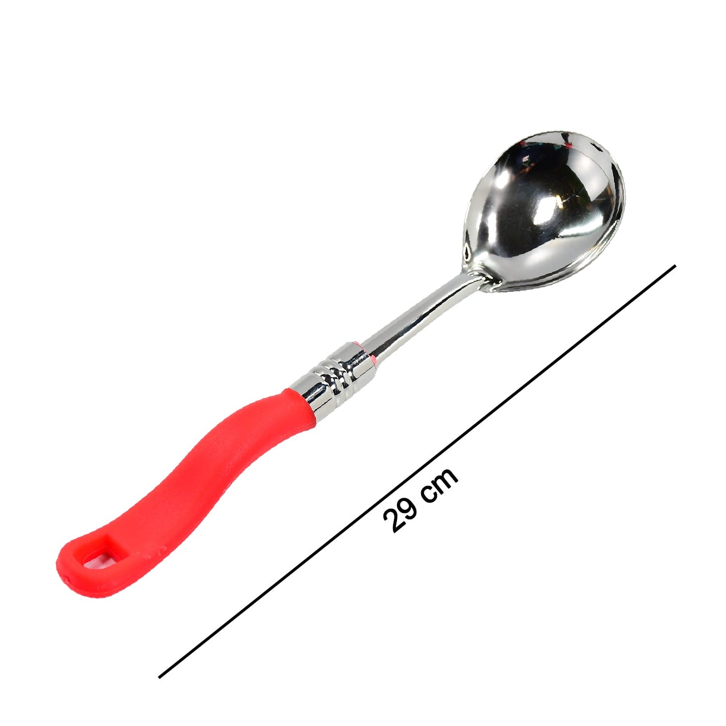 2939 STAINLESS STEEL BLASTING SPOON WITH PLASTIC HANDLE. DeoDap