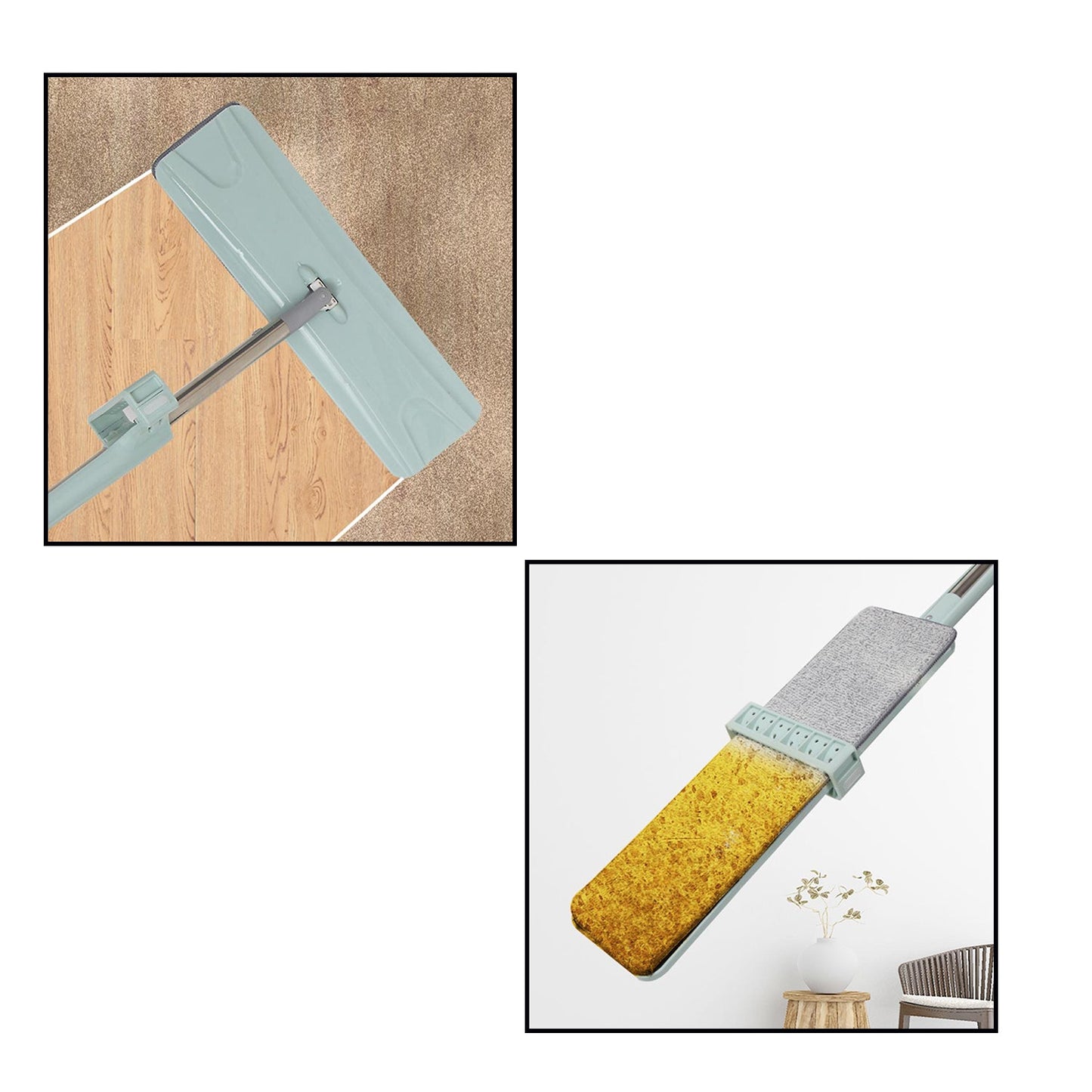 4633 360Degree Rotation Flat Mop Floor Cleaning Microfiber Squeeze Mop Floor Clean. DeoDap