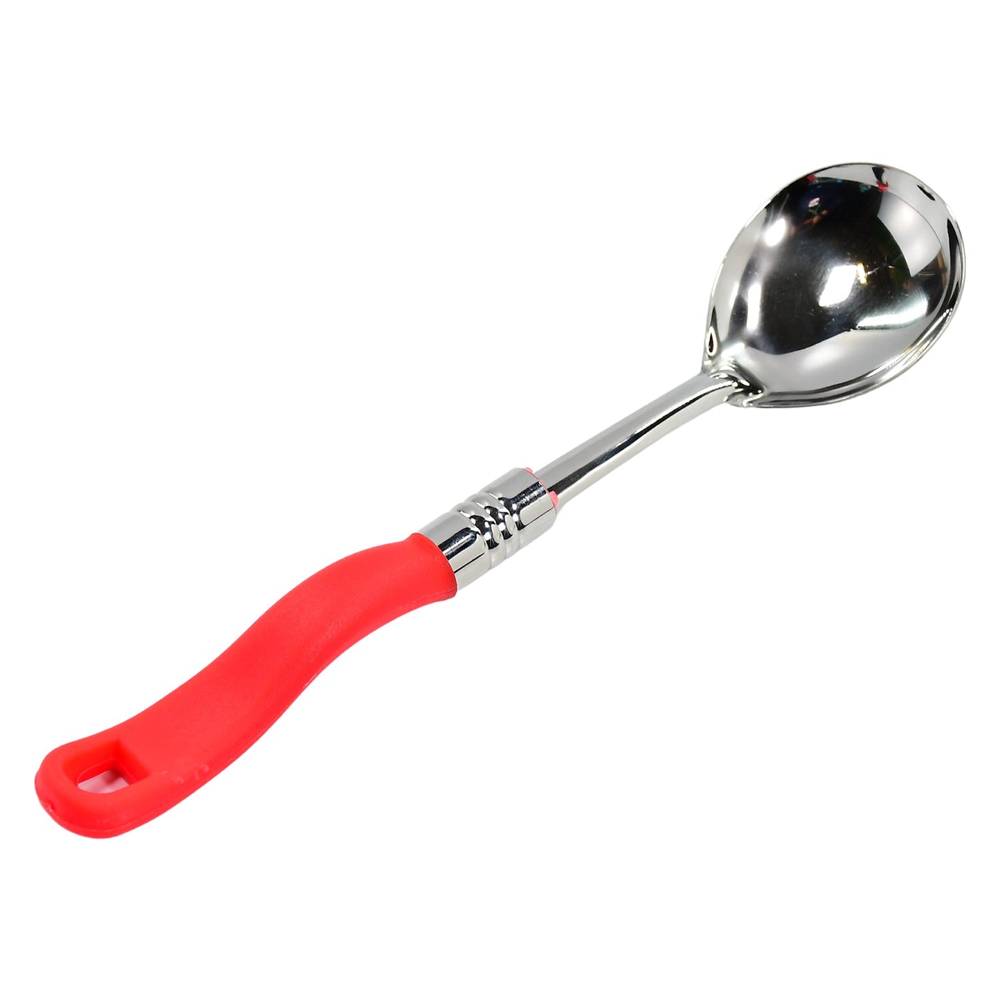 2939 STAINLESS STEEL BLASTING SPOON WITH PLASTIC HANDLE. DeoDap