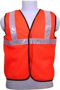 7438 Orange Safety Jacket For Having protection against accidents usually in construction area's. DeoDap